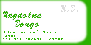 magdolna dongo business card